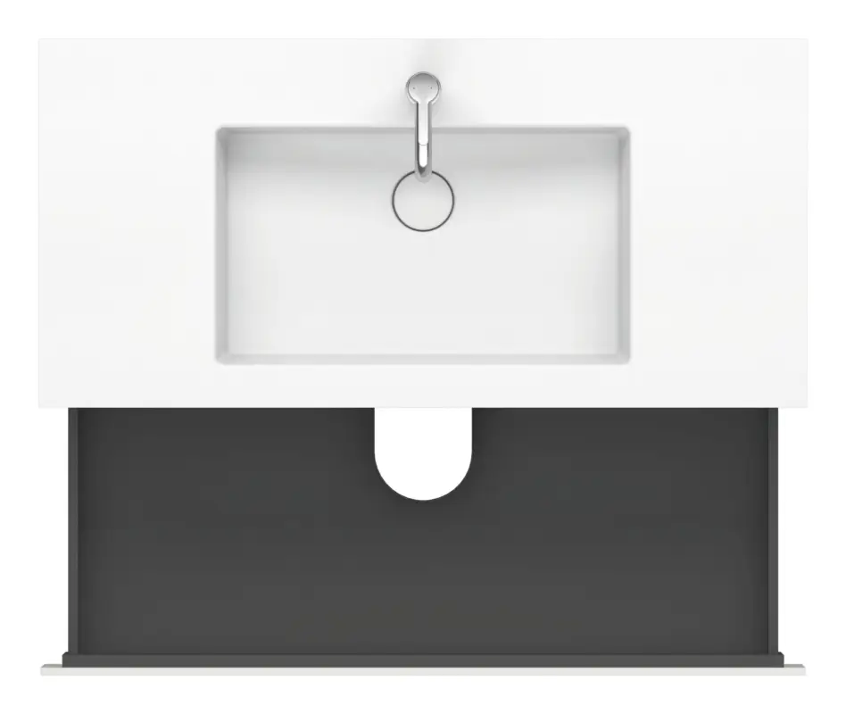 Duravit L-Cube c-bonded Komplett-Set mit 2 Auszügen mit Hahnloch ohne Überlauf 1000 x 500 x 480 mm - Weiß Hochglanz Dekor Sale