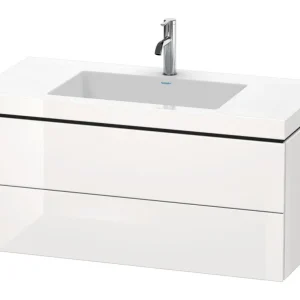Wochenendangebot Duravit L-Cube c-bonded Komplett-Set mit 2 Auszügen mit Hahnloch ohne Überlauf 1000 x 500 x 480 mm - Mediterrane Eiche Matt