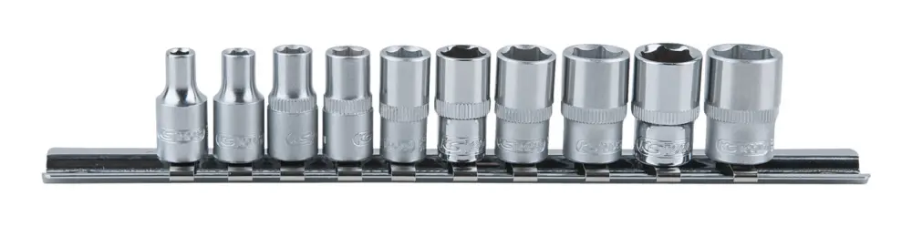 KS Tools 1/4" Sechskant-Stecknuss-Satz, 10-teilig 4-13 mm Zertifiziert