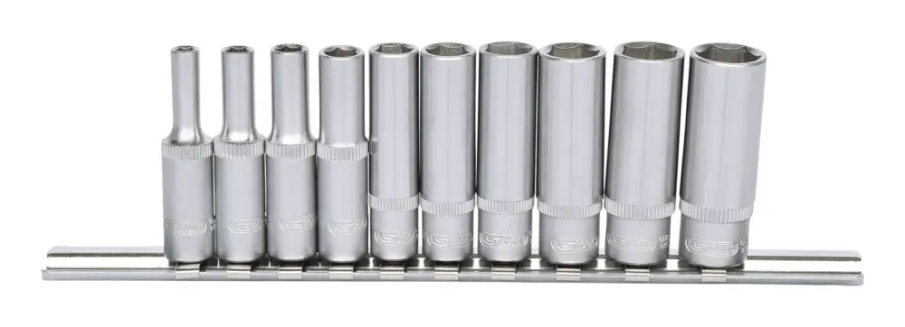 Versand Am Gleichen Tag KS Tools 1/4" Sechskant-Stecknuss-Satz, lang, 10-teilig 4-13 mm