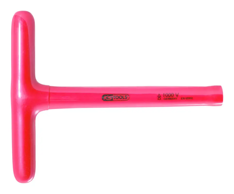 KS Tools 1/4" T-Griff-Steckschlüssel mit Schutzisolierung, 250 mm Echt