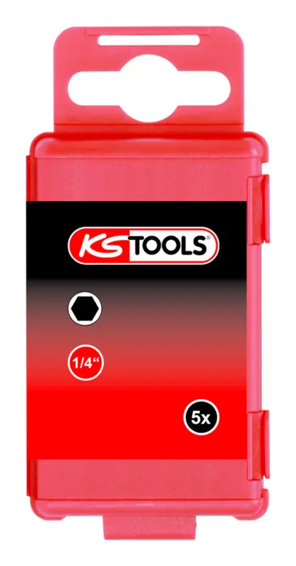 Markenprodukt KS Tools 1/4" TORSIONpower Bit Innensechskant, 75 mm, 5 mm, 5er Pack