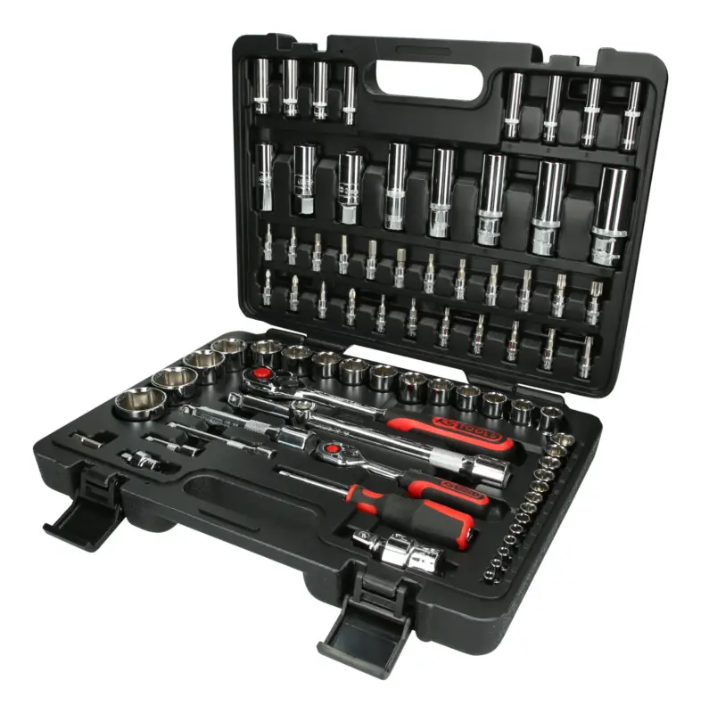 Sonderangebot KS Tools 1/4"+1/2" CHROMEplus Steckschlüssel-Satz, 78-teilig
