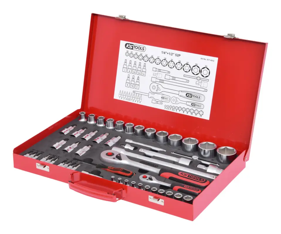 Online Kaufen KS Tools 1/4"+1/2" Steckschlüssel-Satz, 52-teilig