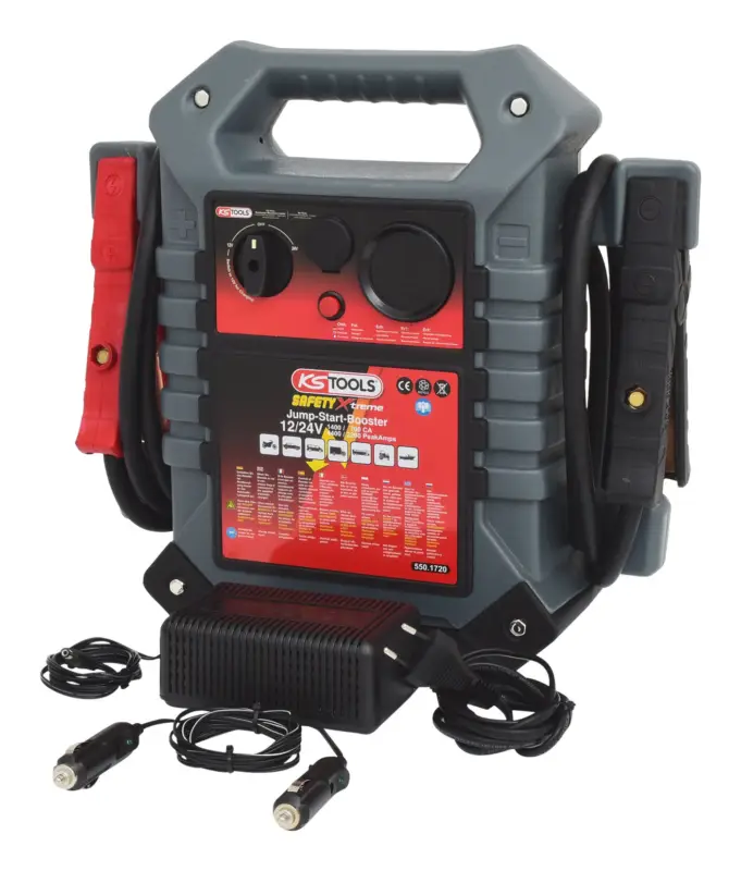 KS Tools 12 V+24 V Batterie-Booster, mobiles Starthilfegerät 1400 A Saisonangebot