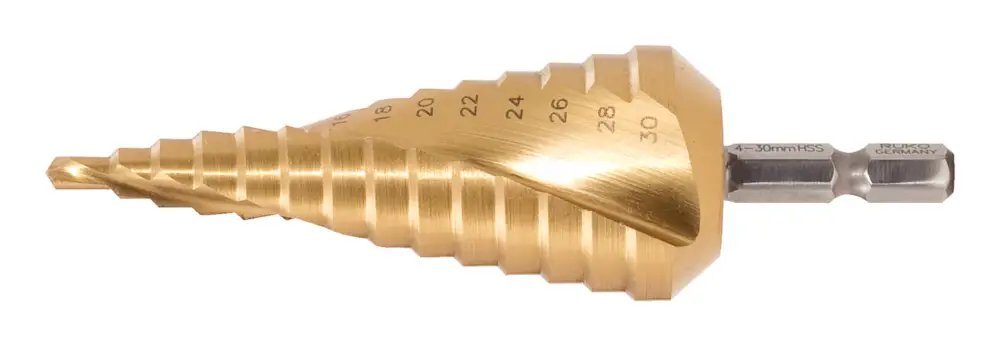 Expressversand KS Tools HSS-TiN Stufenbohrer, Ø 4-39 mm, 13 Stufen