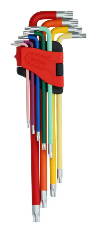 Abverkauf KS Tools Torx-Winkelstiftschlüssel-Satz, extra lang, 9-teilig