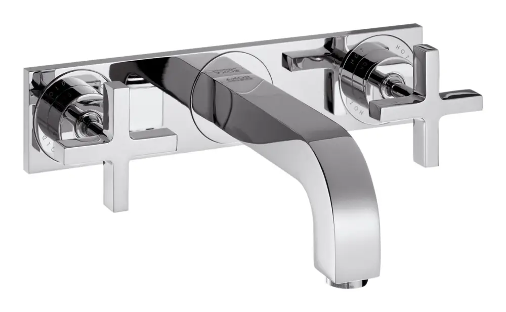 Sale Axor Citterio 3-Loch Waschtischarmatur mit Platte Kreuzgriff Unterputz Ausladung 162 mm - Chrom