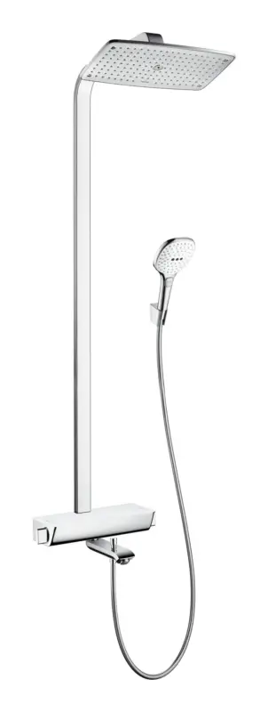 Preisknaller Hansgrohe Raindance E Showerpipe 360 1jet mit Wannenthermostat Weiß / Chrom