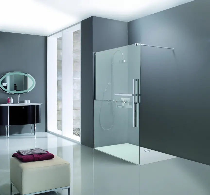 Sale Hüppe Duplo pure teilgerahmt Walk-In Chrom Klarglas - 1200mm / 2000mm - Anschlag Links
