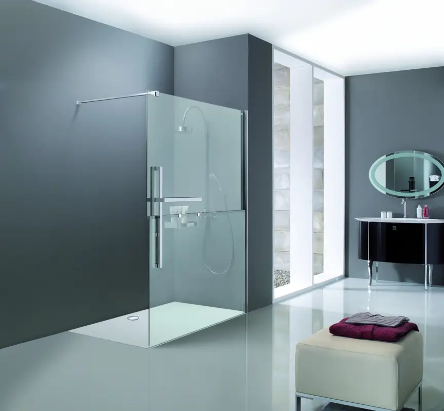Garantierte Lieferung Hüppe Duplo pure teilgerahmt Walk-In Chrom Combi Sand Plus mit Anti-Plaque - 1400mm / 2000mm - Anschlag Rechts
