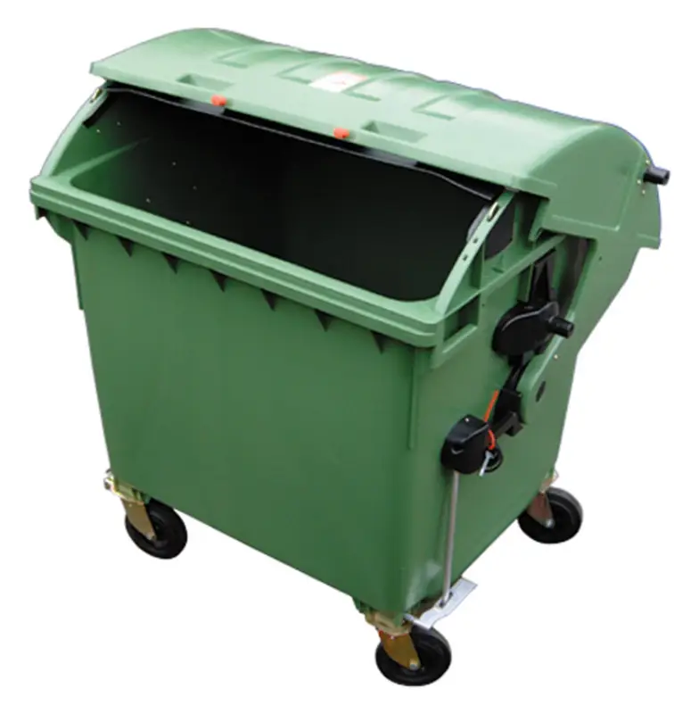 Neu SSI Schäfer Müllcontainer Kunststoff 1100 Liter Runddeckel grün