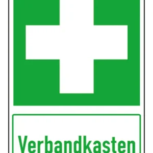 SafetyMarking Schild Folie 300 x 200 mm Verbandkasten Finale Aktion