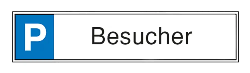 Jetzt Kaufen SafetyMarking Parkplatzschild 520 x 110 mm Alu Besucher