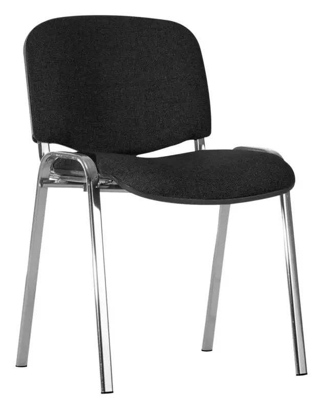 Nowy Styl Besucher-Stuhl ISO Leder chrom / Kunstleder schwarz(Verpackungseinheit: 4Stück) Markenprodukt