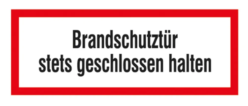 SafetyMarking Brandschutztür geschlossen halten PVC-Folie selbstklebend Top-Preis
