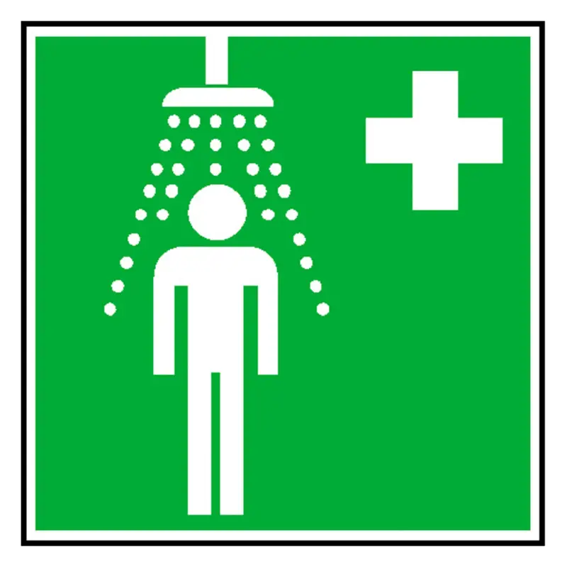 Jetzt Kaufen SafetyMarking Rettungsschild Folie Notdusche 200 x 200 mm