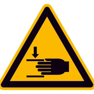 Solange Der Vorrat Reicht SafetyMarking Warnschild Alu geprägt Handverletzung SL200mm