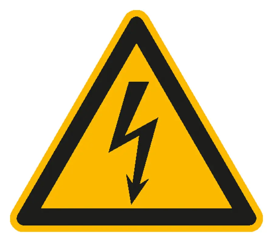 SafetyMarking Warnschild Folie 500 Stück elektrische Spannung SL50mm Letzte Chance