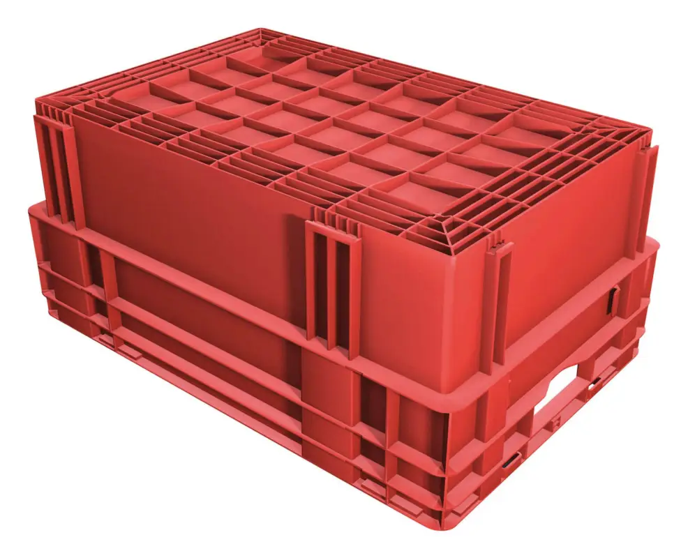 LA KA PE Drehstapelbehälter DTK 600 x 400 x 270 mm rot(Verpackungseinheit: 2Stück) Versand Am Gleichen Tag