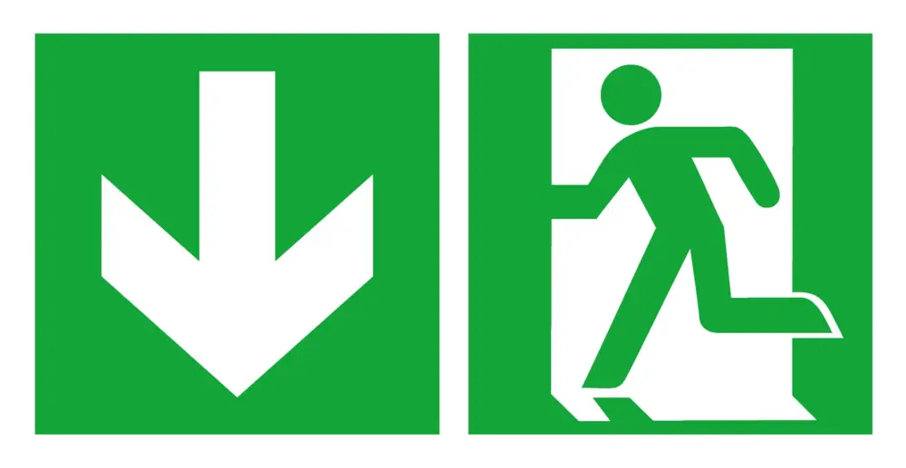 Super-Preis SafetyMarking Rettungszeichen 300 x 150 mm Folie Notausgang