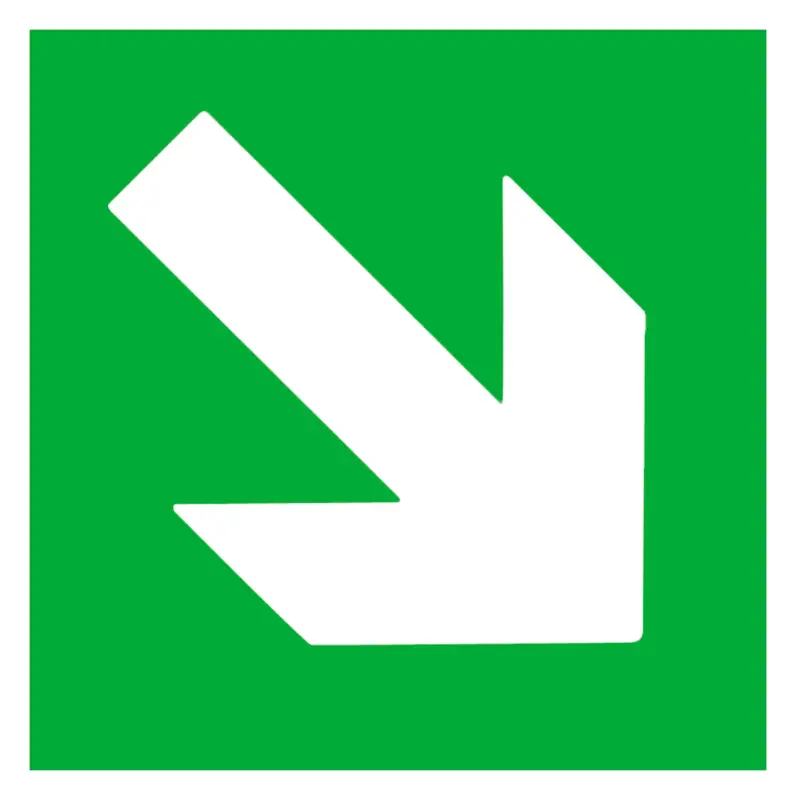 SafetyMarking Rettungszeichen 150 x 150 mm Alu Pfeil auf- / abwärts Bestseller