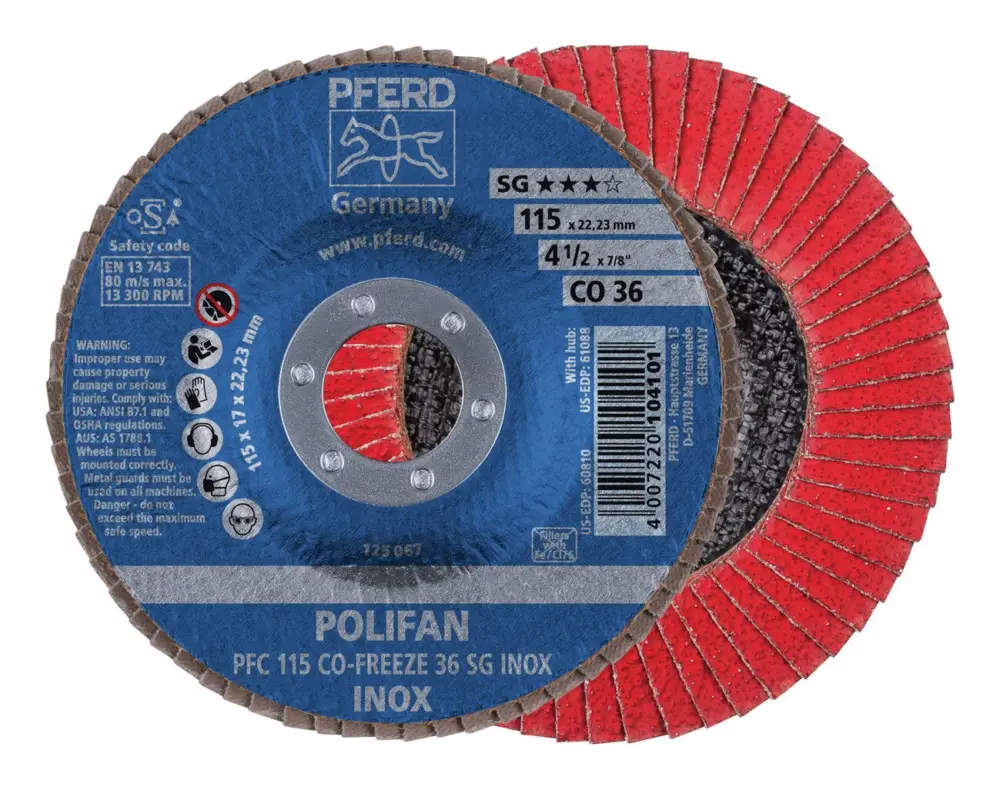 Top-Seller Pferd Fächerschleifscheibe Cofreeze 125 mm K 50 gewölbt