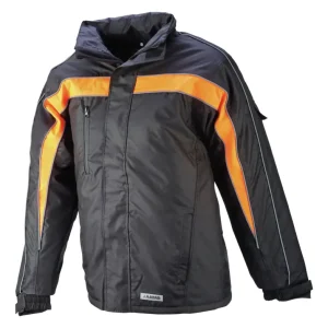 Planam Winterjacke Cosmic, schwarz/orange, Größe 2XL Nur Für Kurze Zeit