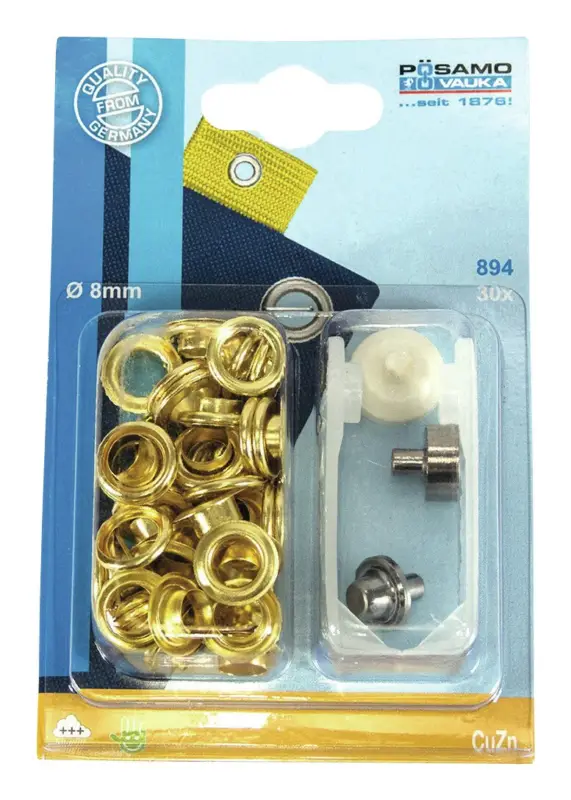 Markenprodukt Pösamo Öse und Scheibe MS-blank (SB) 8 mm