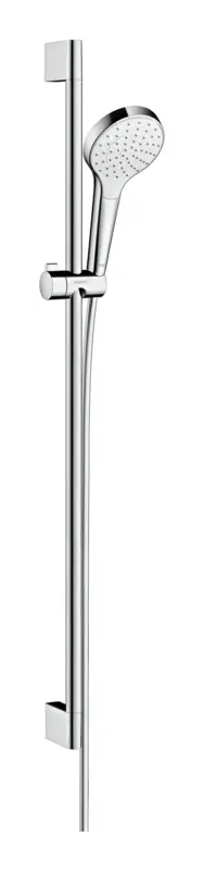 Neu Hansgrohe Croma Select S Brauseset 110 1jet mit Brausestange 900 mm - Weiß / Chrom