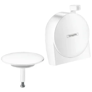 Hansgrohe Exafill S Fertigset Wanneneinlauf, Ablauf- und Überlaufgarnitur - Mattweiß Saisonangebot