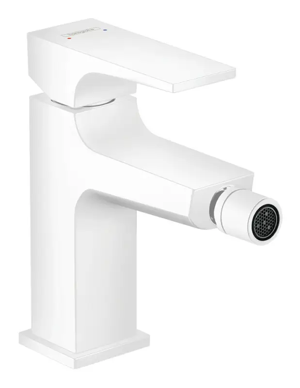 Hansgrohe Metropol Einhebel-Bidetmischer mit Push-Open Ablaufgarnitur - Mattweiß Direktkauf