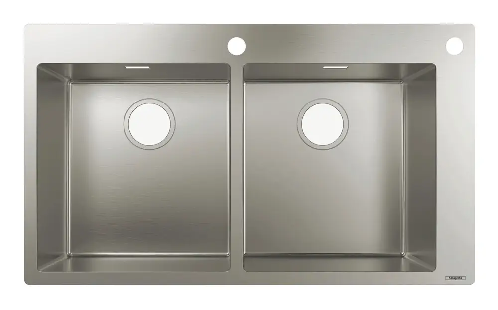 Hansgrohe S71 Einbauspüle S712-F765 370/370 - Edelstahl Neue Ware
