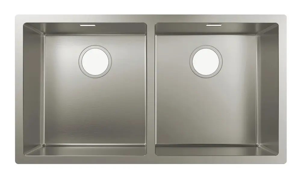 Versand Am Gleichen Tag Hansgrohe S71 S719-U765 Unterbauspüle 370/370 - Edelstahl