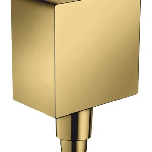 Direktkauf Hansgrohe FixFit Wandanschluss Square mit Rückflussverhinderer - Polished Gold Optik