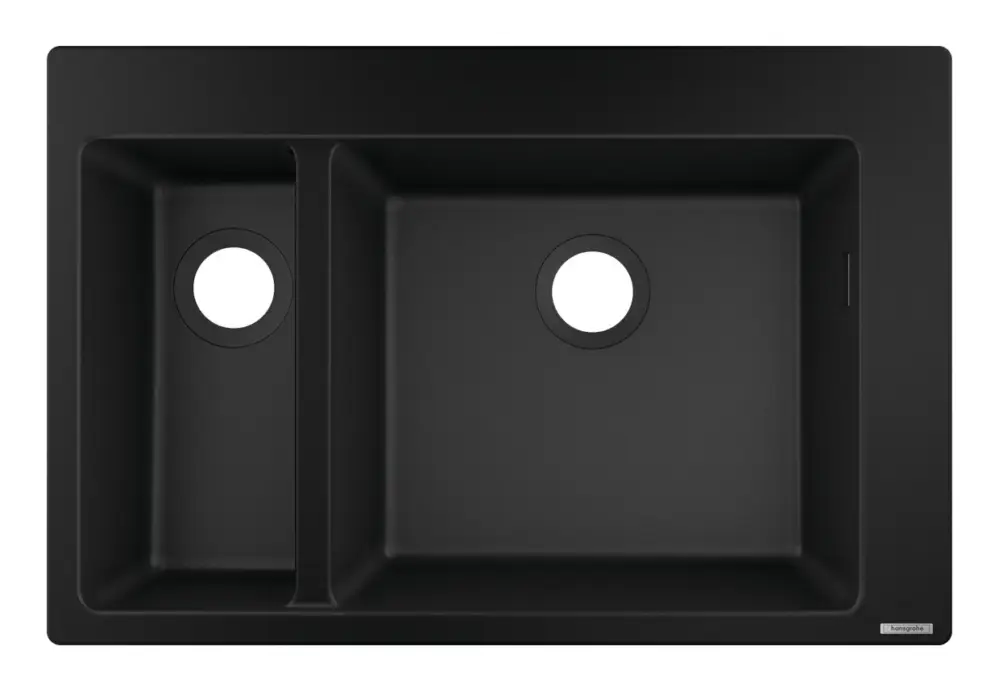 Neue Ware Hansgrohe S51 Einbauspüle S510-F635 180/450 - Graphitschwarz