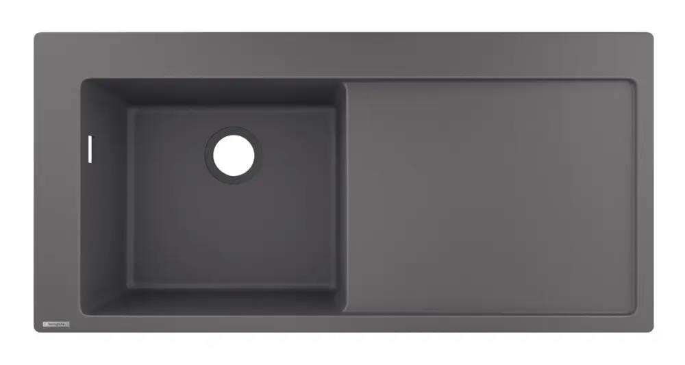 Angebot Hansgrohe S51 Einbauspüle S5110-F450 mit Abtropffläche rechts - Steingrau