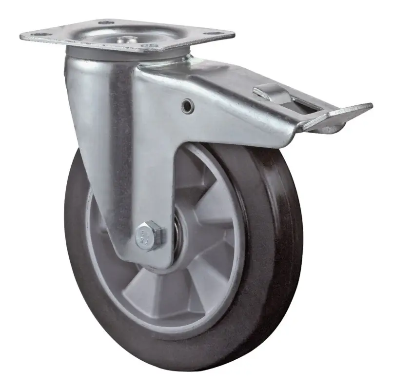 BS Rollen Lenkrolle 220 kg mit Feststeller, 125 mm Günstig