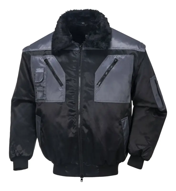 Neuheit Fortis Pilotenjacke Achim schwarz/anthrazit., Größe M