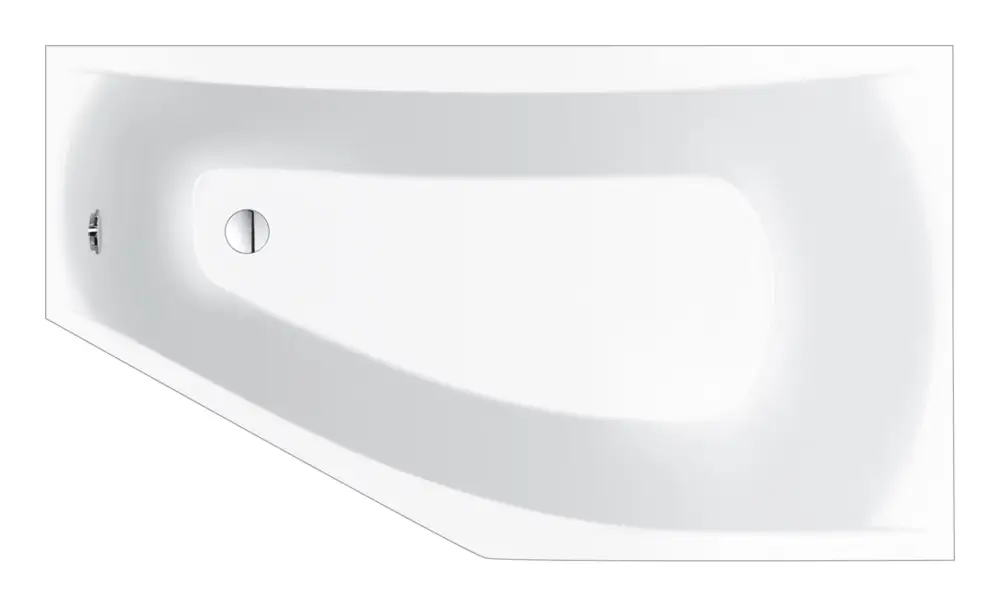 Preisreduziert Repabad Arosa Rechteckbadewanne 160 x 90 cm links - Weiß