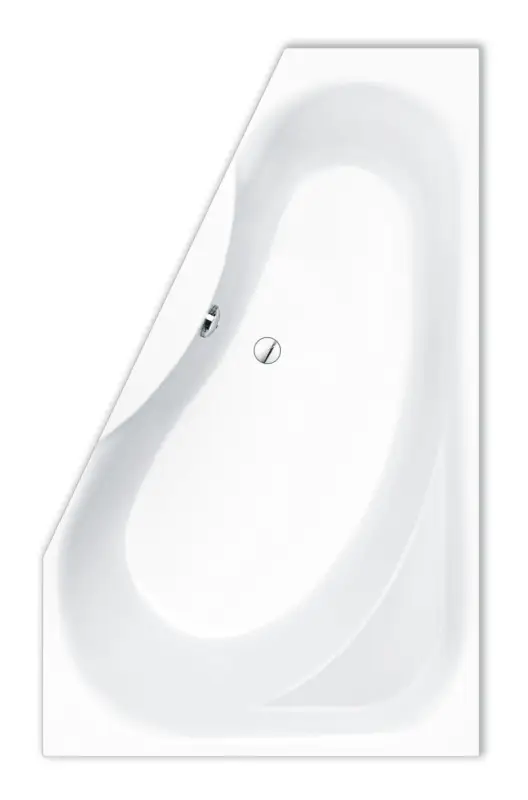 Neue Ware Repabad Tika Raumsparbadewanne 175 x 110 cm links - Weiß
