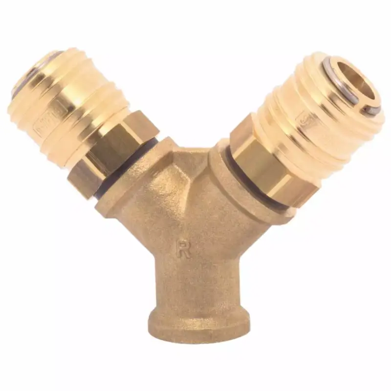 2-fach-Verteiler IG 3/8', Messing1 Stk. Packung - SB Versand Am Gleichen Tag
