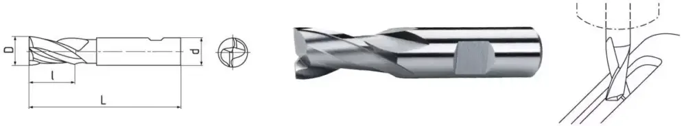 Zertifiziert HSS Co8-Langlochfräser DIN 327 Ø 14,0 mm (kurz)