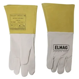 5-Finger-Schweißerhandschuhe WELDAS 10-1009 L WIG/TIG aus Ziegen-Vollleder mit Rind-Spaltleder Stulpe, L=35 cm, Gr. 9 (1 Paar) Rabatt
