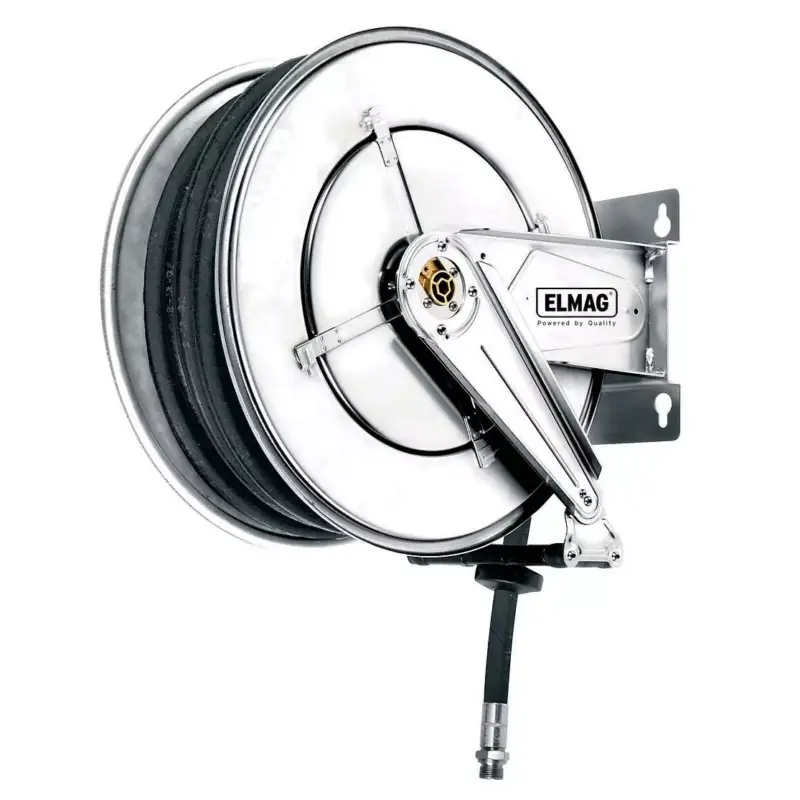 INDUSTRIE Schlauchaufroller Edelstahl '562/17' für Druckluft u. Wasser 70°C, 40 m, 1/2', 20bar Top-Angebot