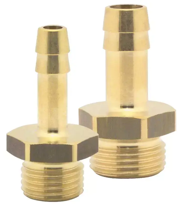 Geprüft Schlauchtülle mit Außengewinde AG 3/8', 9 mm, Messing2 Stk. Packung - SB