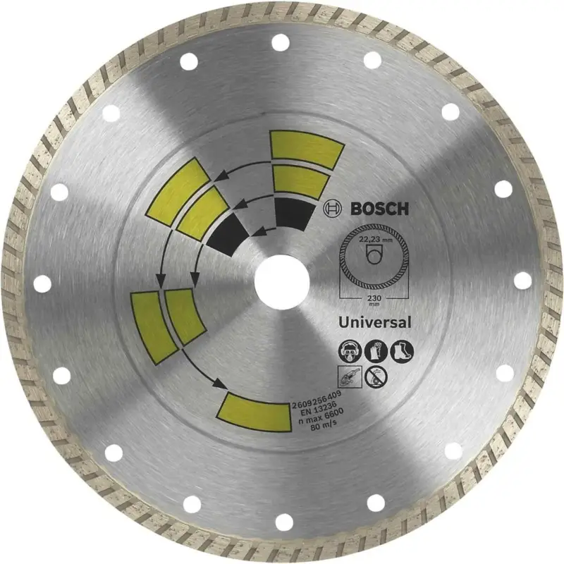 Garantierte Lieferung Bosch Diamanttrennscheibe 230 mm Universal Turbo Allzweck, 22.23