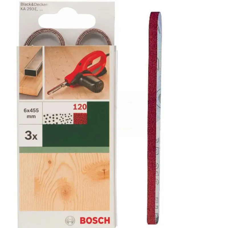 Direkt Vom Hersteller Bosch 3 x Schleifbänder für B+D Powerfile KA 293En 6 x 451 mm K 120,Holz