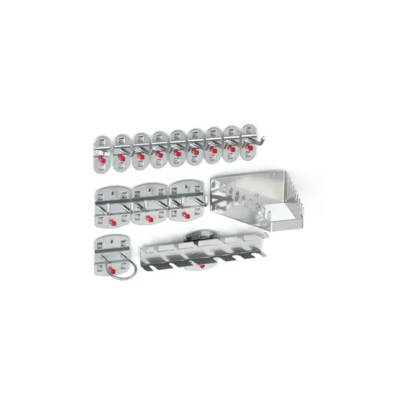Super-Preis Rasterplan Werkzeughalter BxHmm 12 div. Haken/3 Doppelhaken 15-tlg.