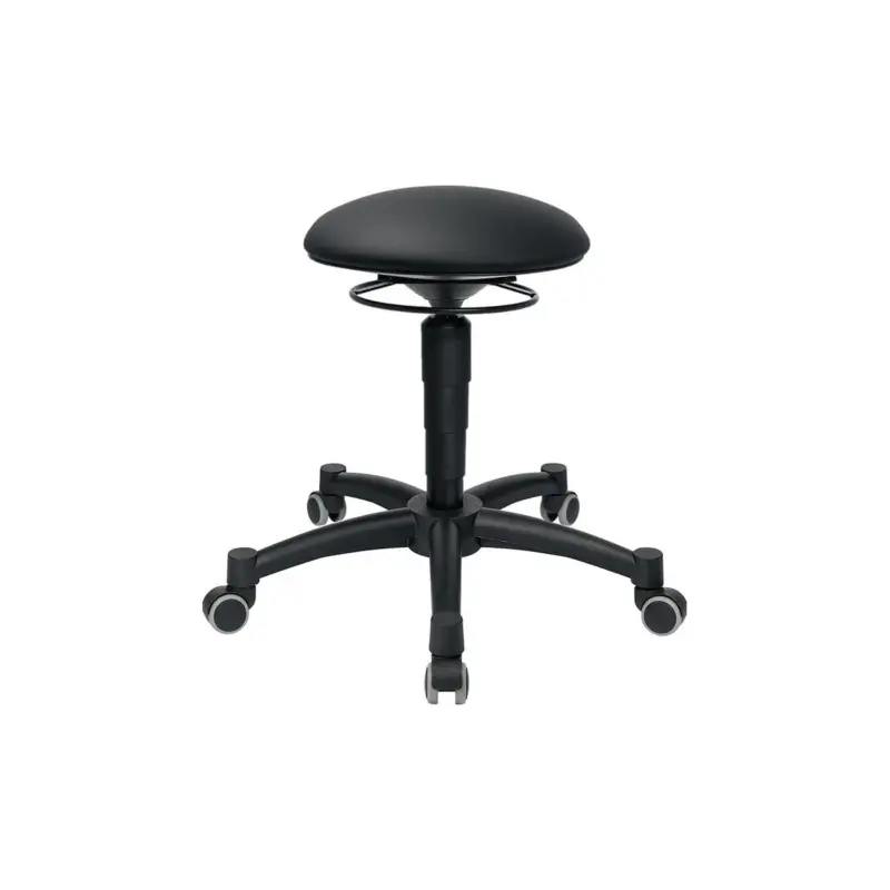 Sonderangebot Topstar Drehhocker Body Balance mit Rollen Kunstlederpolster schwarz Sitzhöhenverstellung 420-550 mm